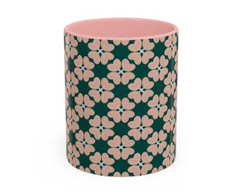 Lucky Pink Clover Coffee Mug (11, 15oz)