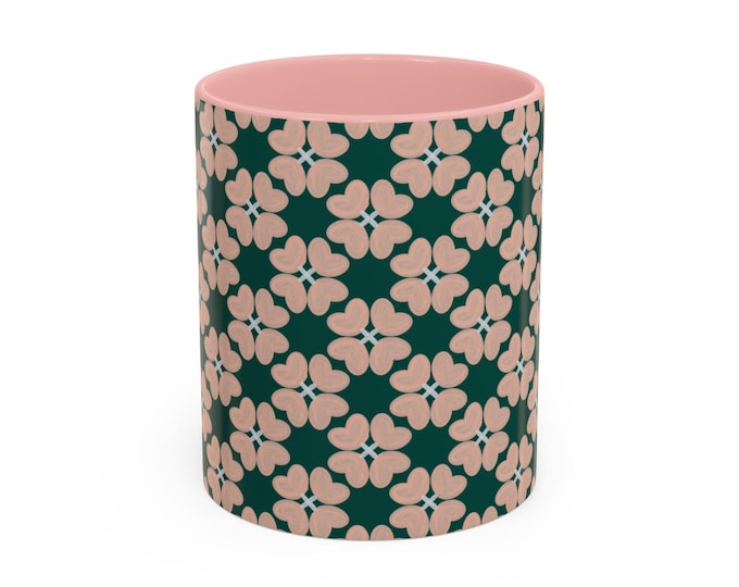 Lucky Pink Clover Coffee Mug (11, 15oz)