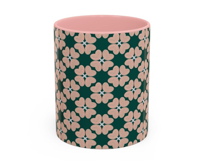 Lucky Pink Clover Coffee Mug (11, 15oz)