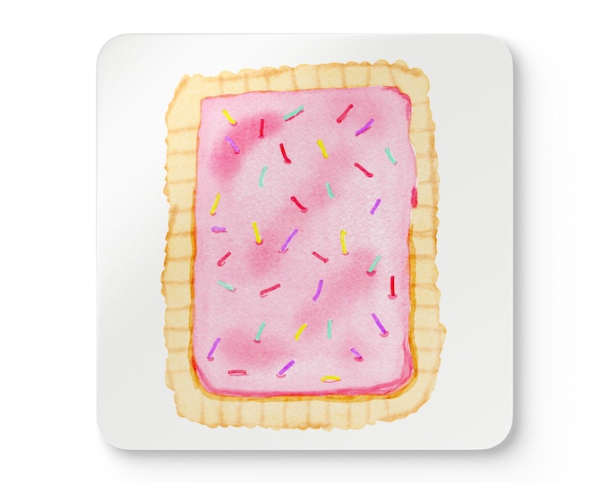 Pink Pastry Corkwood Coaster Set