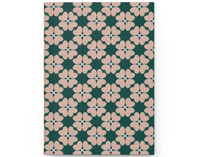 Lucky Pink Clover Hardcover Journal Matte