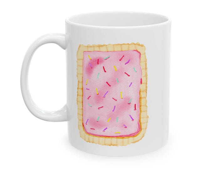 Pink Pastry Ceramic Mug, (11oz, 15oz)
