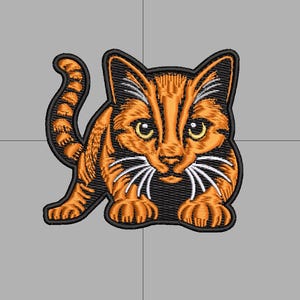 Kitty embroidery hat patch design.