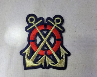 Anchor Iron-On Patch, Nautical Patch, Maritime Badge, DIY Embroidery, applique 520_SM