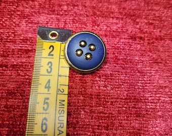 Vintage Button - Navy Golden Rounded 827_520