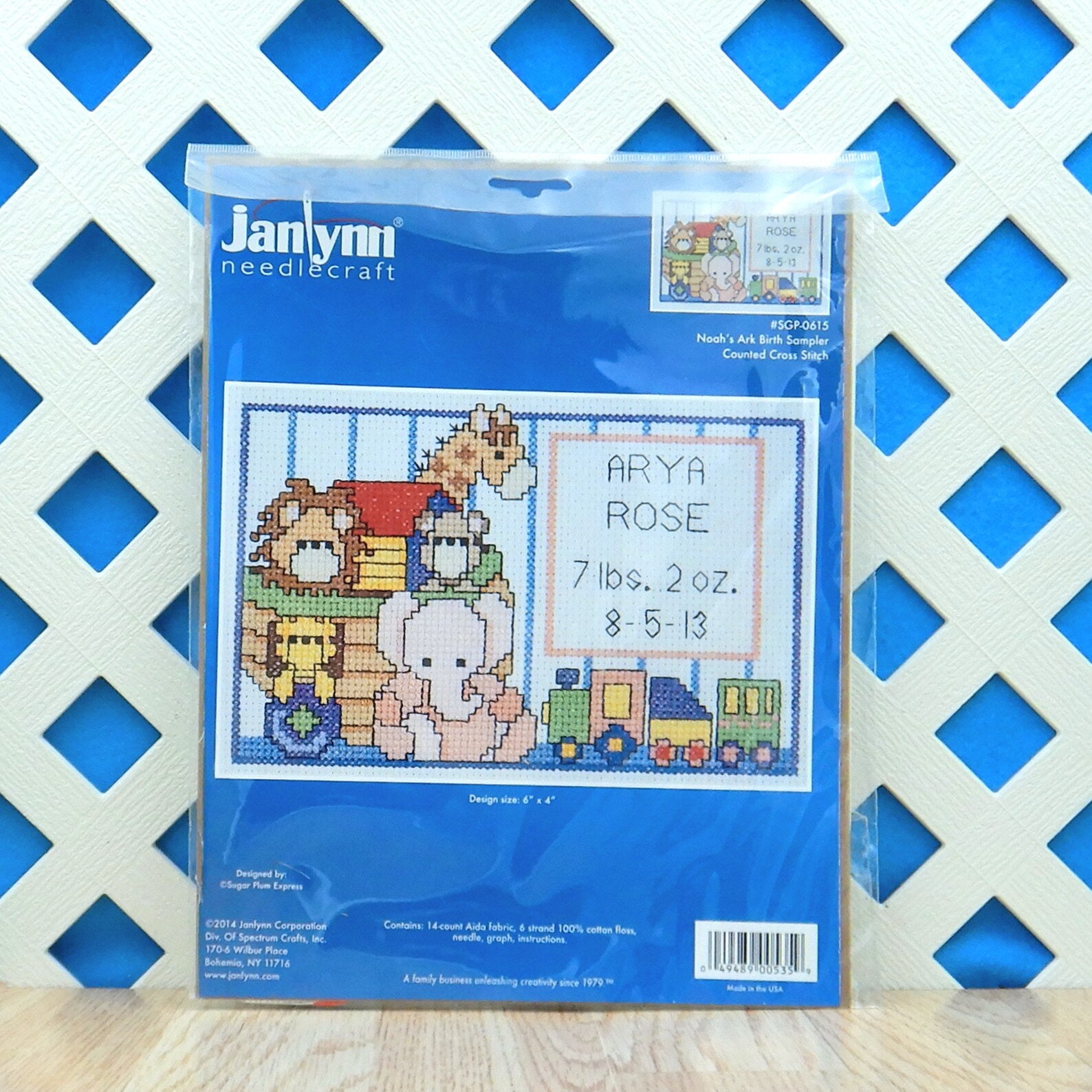 Noah's Ark Birth Sampler Counted Cross Stitch Kit / Etsy