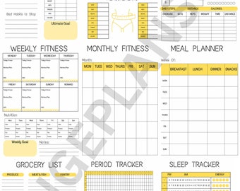 Fitness Log - tried and tested (Yellow Edition)