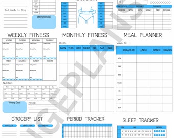 Fitness Log - tried and tested (Blue Edition)