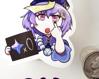 Qiqi - Cryo Zombie, Sammler von Primogems Genshin Auswirkungen Sticker