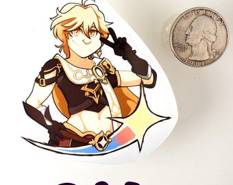 Aether - Genshin Auswirkungen männlicher Reisender Sticker