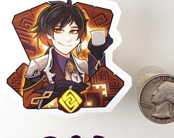 Zhon Li - Geo Archon of Vertrags Genshin Aufprall Sticker