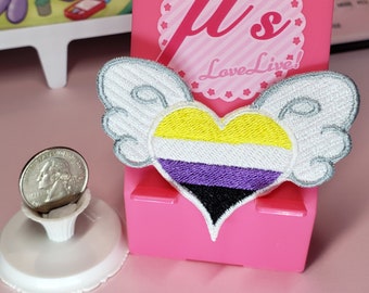 Nonbinary Heart Pride Flag Patch