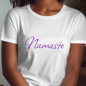 Namaste T-Shirt, Yoga T-Shirt with Namaste Graphic, Inspirational Yoga Top, Mindfulness Shirt, Zen Yoga Tee, Namaste Apparel
