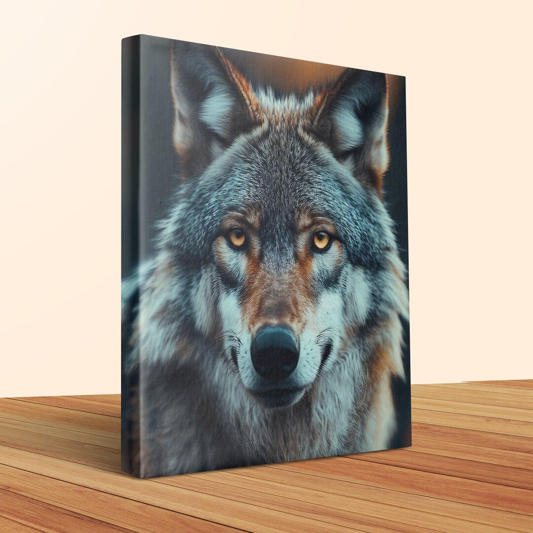 Majestic Wolf Canvas Wrap, Wildlife Art Canvas Print, Animal Lover Gift ...