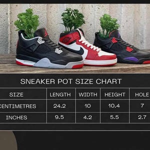 Handmade Sneaker Planter | Urban High-Top Plaster Pot image 6
