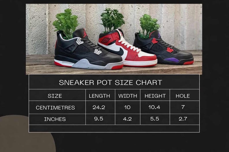 Handmade Sneaker Planter | Urban High-Top Plaster Pot image 6