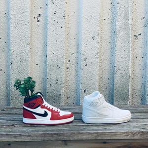 Handmade Sneaker Planter | Urban High-Top Plaster Pot image 4