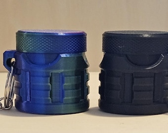 Rugged Keychain Screw Top Container