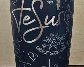 20oz Dark Blue Jesus Tumbler