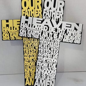 The Lord&#39;s Prayer Cross - 3D printed