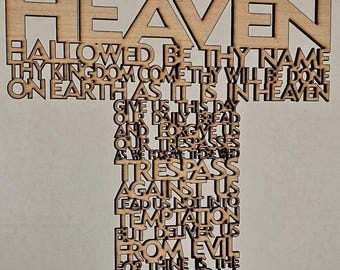 Lord's Prayer - Wood Carved Sign