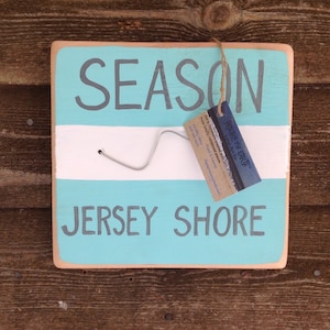 Wood Handpainted Jersey Shore Season Beach Badge