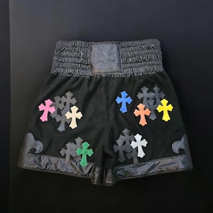 Novos calções de boxe em couro personalizados de alta qualidade. Sem boxe, sem vida.