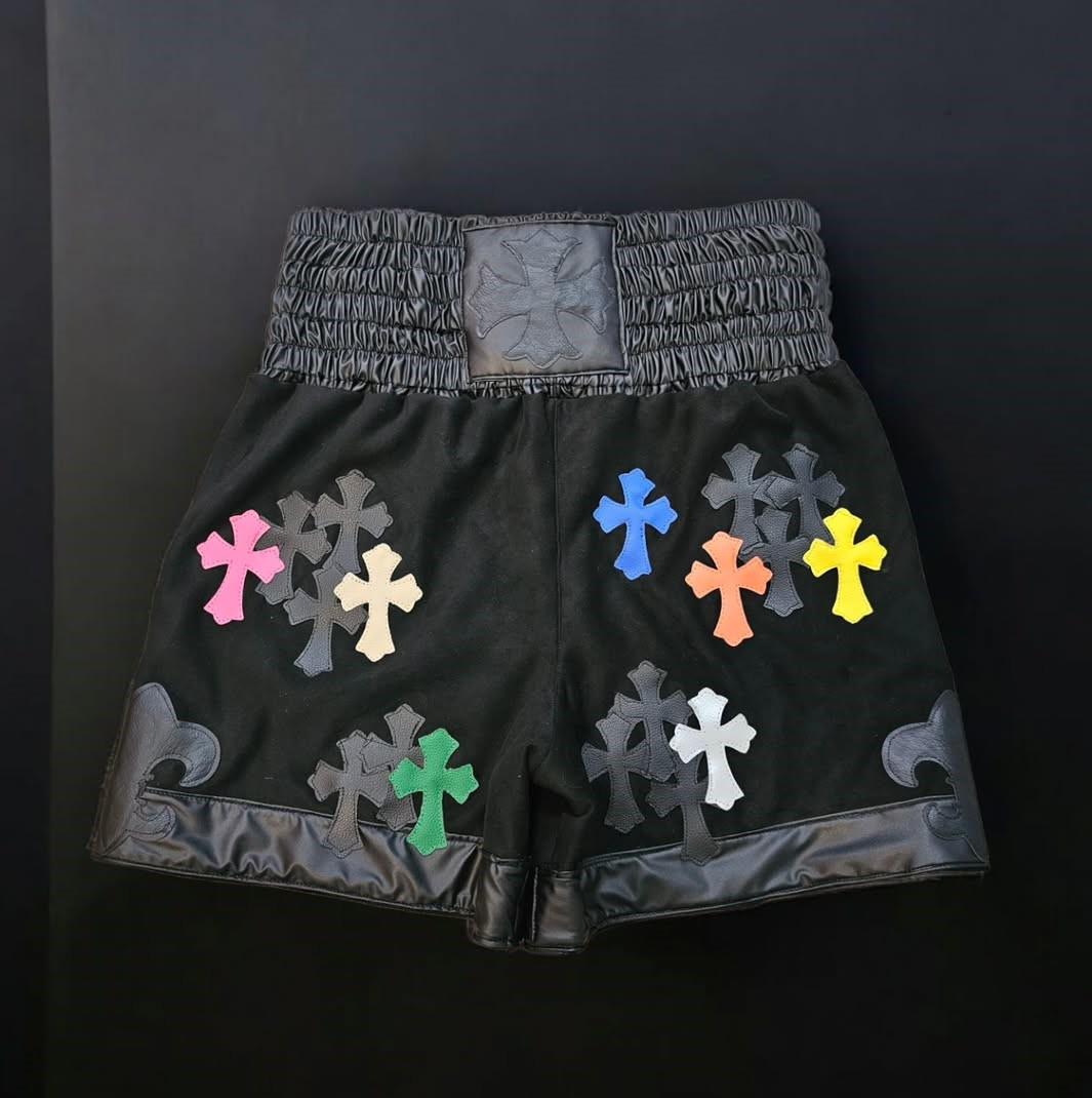 たんぽぽさわさわ　様⭐︎専用 CHROME HEARTS ショートボクサー New High Quality Customized Leather Boxing Shorts, No Boxing No