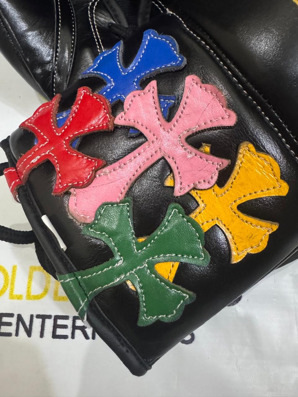 New High Quality Customized Leather Boxing Gloves, Chrome Heart