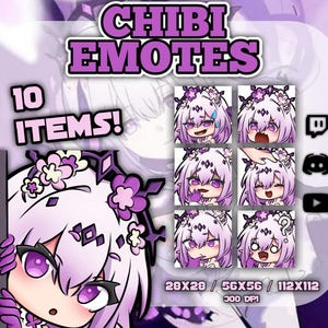 Castorice Twitch Emotes – 10 Cute Anime Emotes for Vtuber Discord Kick | PNG Reaction Emote Pack for Streamers