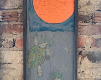 Turtle Copper Moon - Original Painting