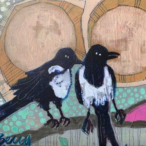 Magpie Sunrise canvas Giclee Print
