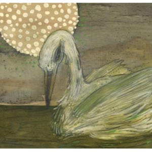 Swan Glow Moon Print - Various Sizes