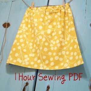 Skirt Pattern PDF Instructions, Simple Sunday Skirt, Easy 1 Hour Skirt, Drawstring or Elastic Waiste, For ALL SIZES image 2