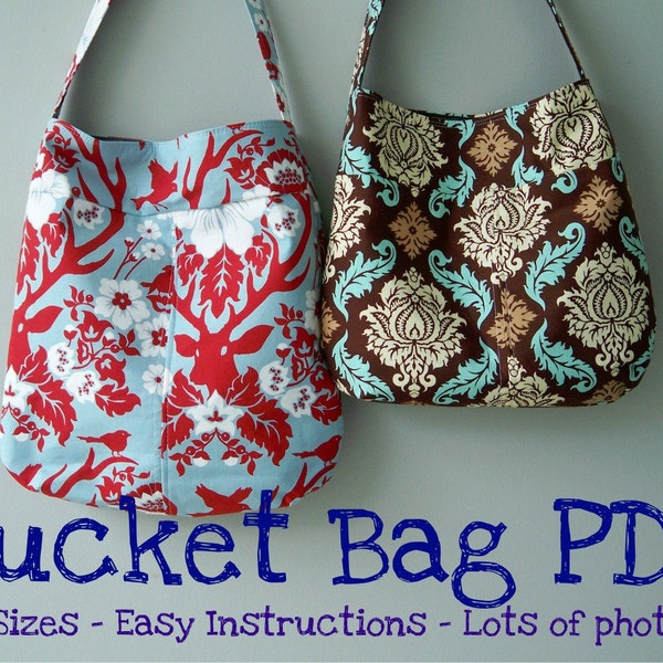 Bucket Bag PDF Pattern, Emailed Instruction and Pattern