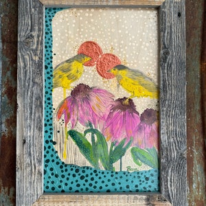 Copper Moon Warbler Whispers - Original Painting