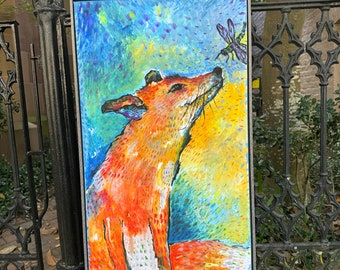 Buddy the Fox Framed Canvas Print