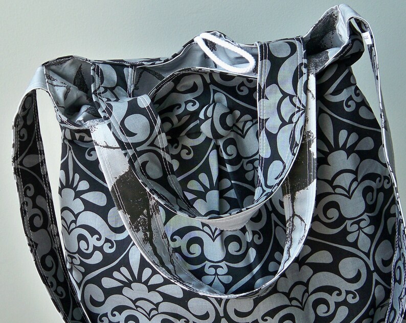 Grey Market Bag Extra Large Reversible Road Trip Bag Etsy