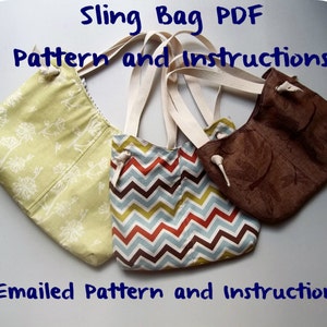 McIntosh Sling Purse Tutorial PDF Instructions Sling Bag 3 Bag Sizes Color Photos Printable Pattern Emailed Instructions image 3