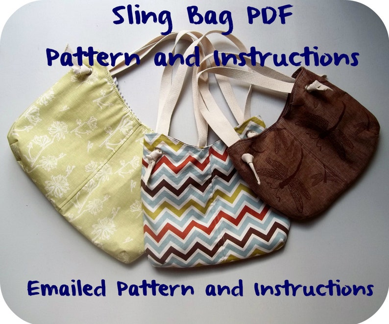 McIntosh Sling Purse Tutorial PDF Instructions Sling Bag 3 Bag Sizes Color Photos Printable Pattern Emailed Instructions image 3