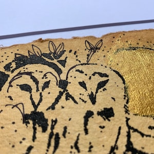 Golden Moon Barn Owls Original Painting & Print image 3