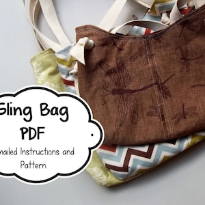 McIntosh Sling Purse Tutorial PDF Instructions Sling Bag 3 Bag Sizes Color Photos Printable Pattern Emailed Instructions image 5