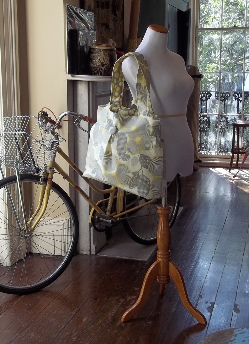 Extra Large Grey Yellow Diaper Bag 6 Pockets Reversible | Etsy