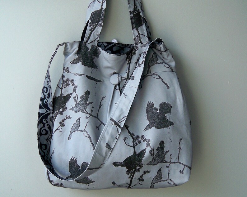 Grey Market Bag Extra Large Reversible Road Trip Bag Etsy