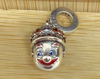 S925 sterling silver super Mario face dangle charm