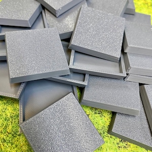 30mm x 30mm Square 3D Printed Wargame Miniature Bases