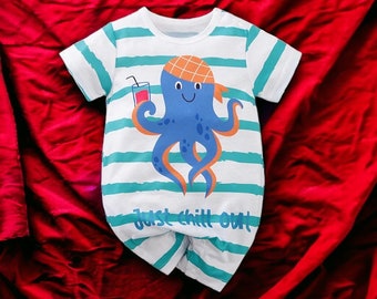 Octopus Baby Romper, Octopus Baby Clothes, Octopus Baby Costume, Animal Baby Romper, Animal Baby Costume, Newborn Romper, Newborn Costume