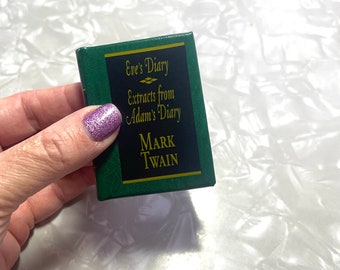 Miniature Eve's Diary & Extracts from Adam's Diary by Mark Twain Del Prado Book Hardcover