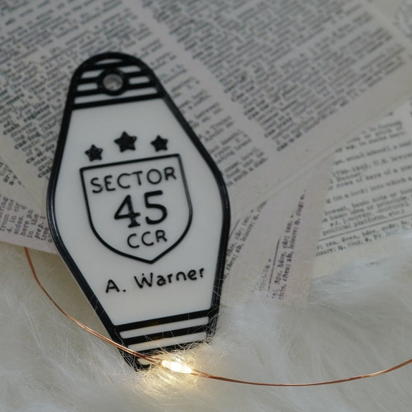 Aaron Warner Motel Keychain: Shatter Me Inspired Booktok Key Ring