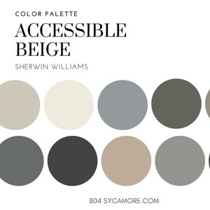 Accessible Beige Sherwin Williams Color Palette (PDF Download)